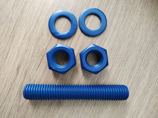 Купить Good Partner for Stud Bolt c/w 2 Heavy Hex Nuts & 2 Plain Washers Totally with PTFE Coating Finish Производство в сети