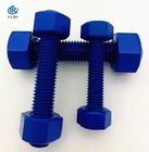 Polytetrafluoroethylene Coated Steel Stud Bolts PTFE Double Ended Threaded Bolt With Nuts
